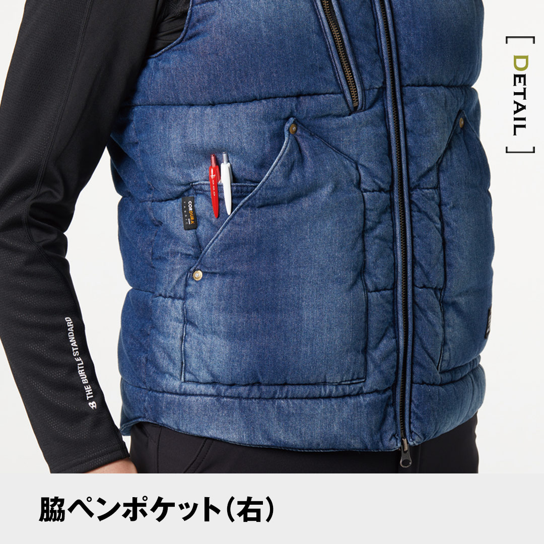 BURTLE バートル 5004 防寒 ベスト 襟ボア 肩コーデュラ補強 メンズ レディース 秋冬 作業服 作業着 THERMO CRAFT サーモクラフト【20220216p10】