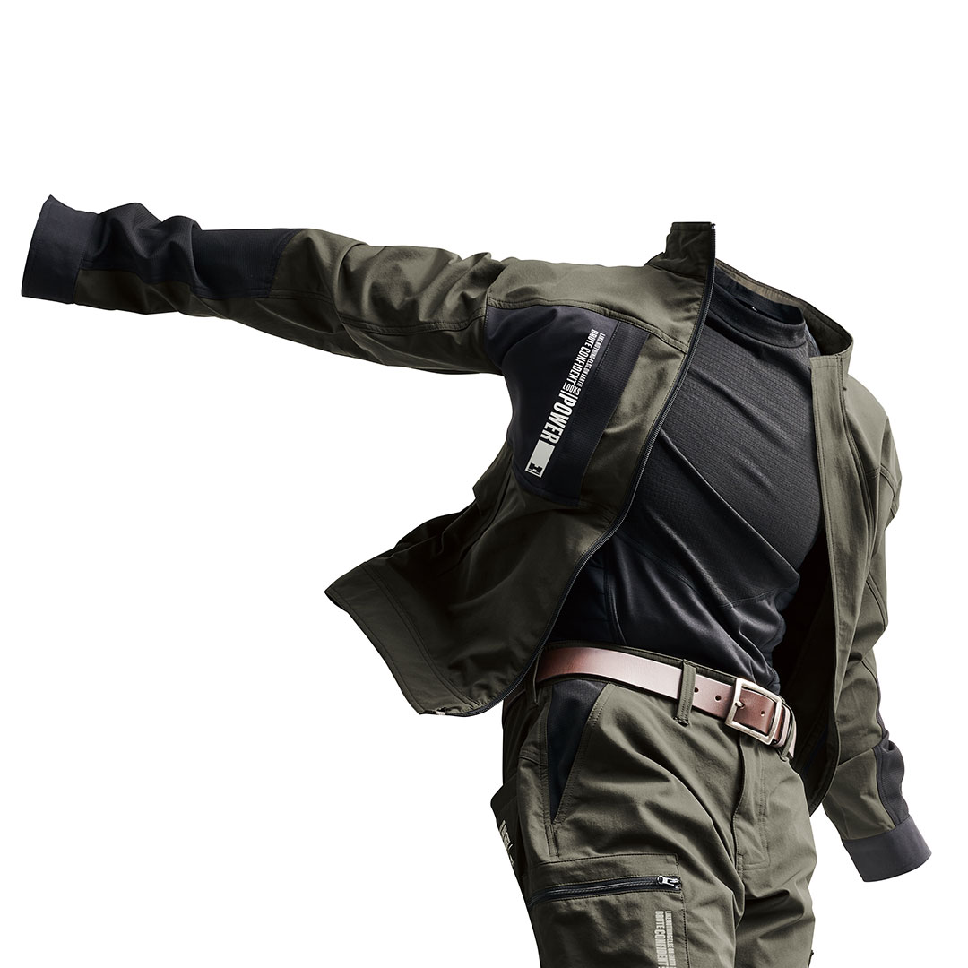 HUMMER ハマー 37054 長袖 ジャケット 吸汗速乾 保温 ストレッチ 軽量 UVカット メンズ 春秋冬 作業服 作業着 レヴスキンズ