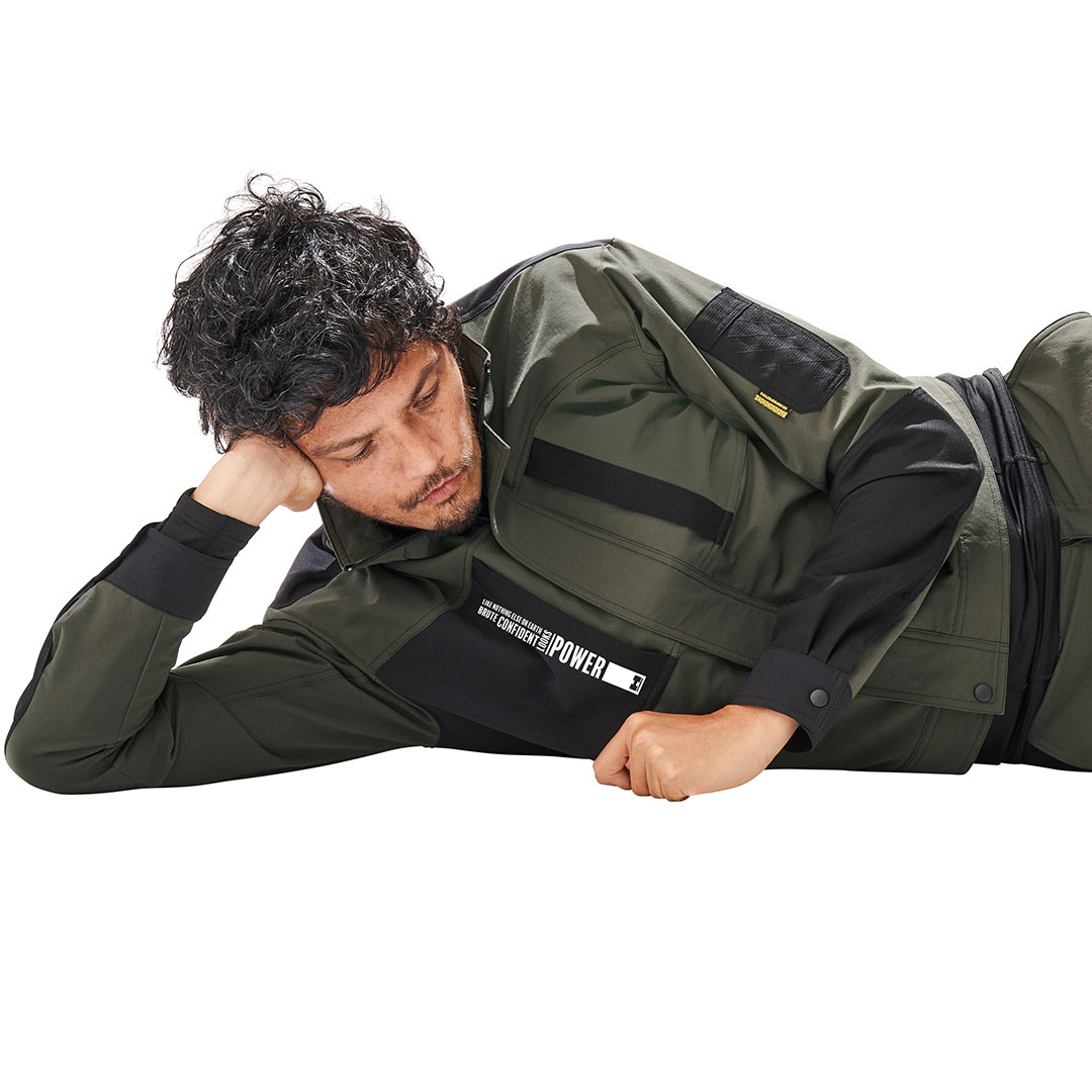 HUMMER ハマー 37054 長袖 ジャケット 吸汗速乾 保温 ストレッチ 軽量 UVカット メンズ 春秋冬 作業服 作業着 レヴスキンズ