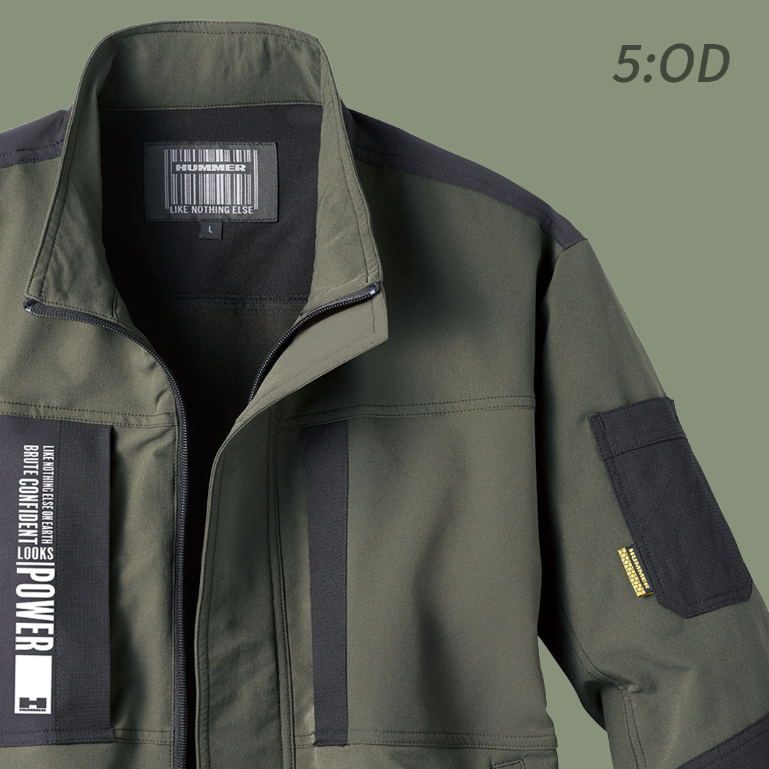 HUMMER ハマー 37054 長袖 ジャケット 吸汗速乾 保温 ストレッチ 軽量 UVカット メンズ 春秋冬 作業服 作業着 レヴスキンズ