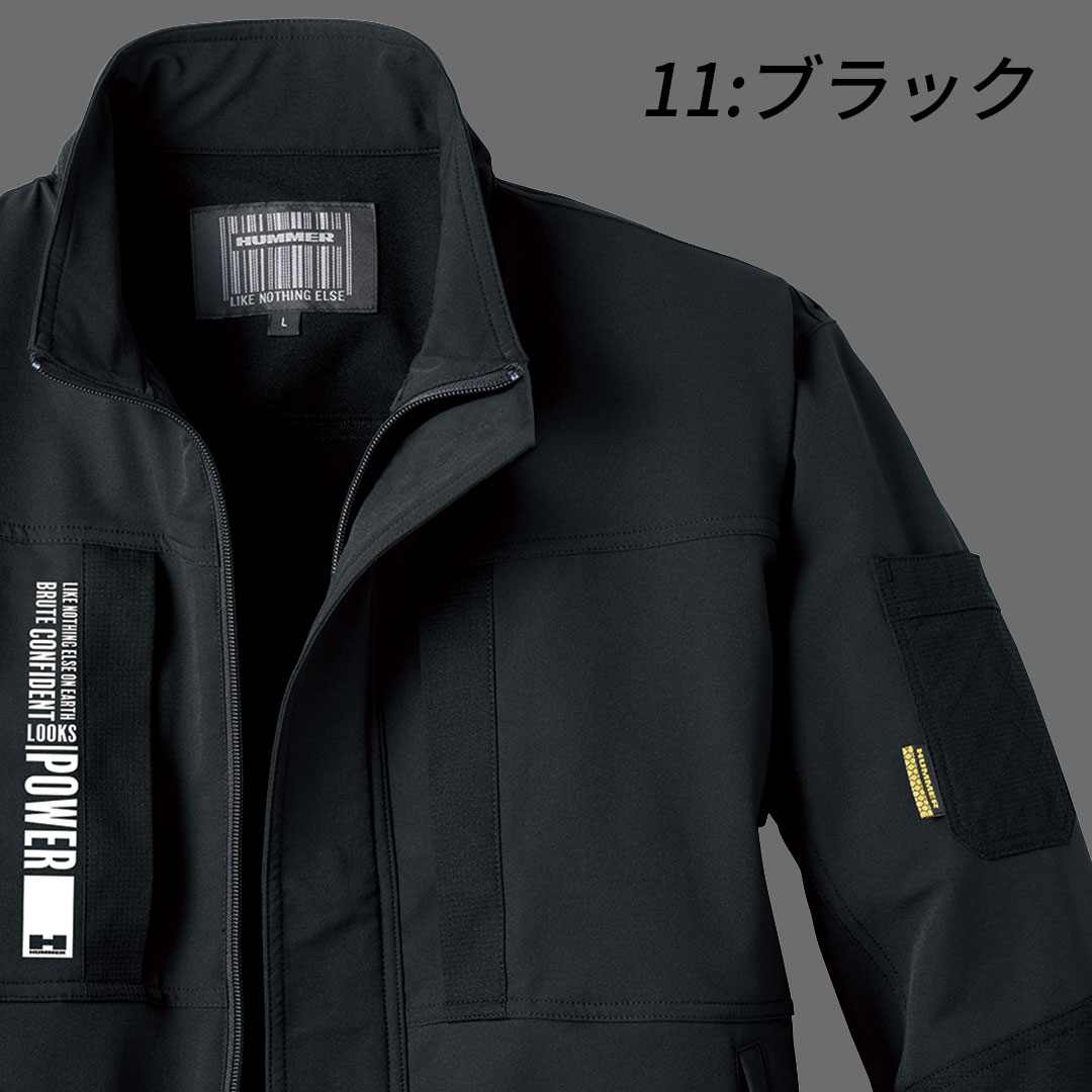 HUMMER ハマー 37054 長袖 ジャケット 吸汗速乾 保温 ストレッチ 軽量 UVカット メンズ 春秋冬 作業服 作業着 レヴスキンズ