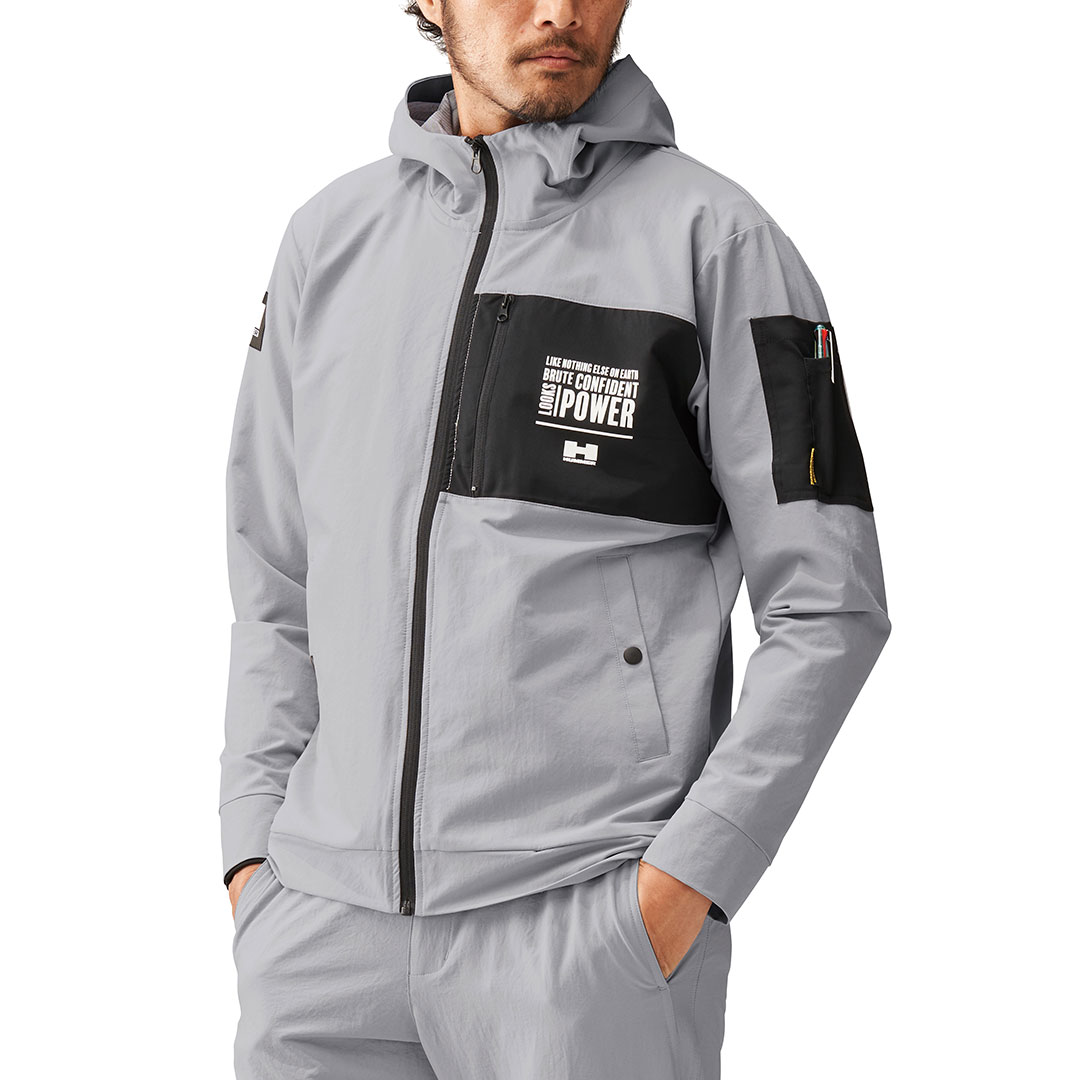 HUMMER ハマー 27054 パーカー ジャケット 吸汗速乾 保温 ストレッチ 軽量 メンズ 春秋冬 作業服 作業着 フーディー レヴスキンズ