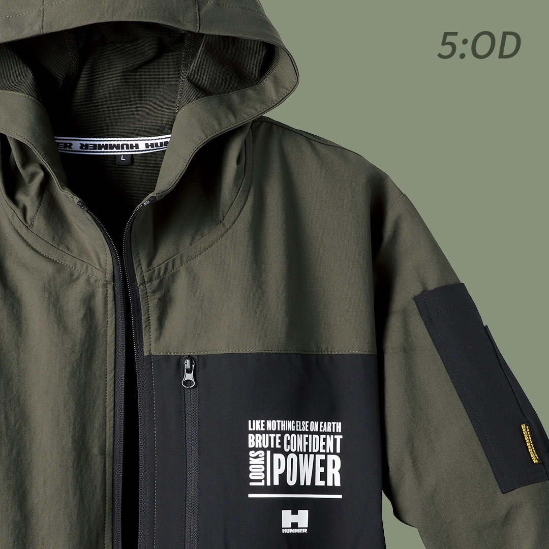 HUMMER ハマー 27054 パーカー ジャケット 吸汗速乾 保温 ストレッチ 軽量 メンズ 春秋冬 作業服 作業着 フーディー レヴスキンズ