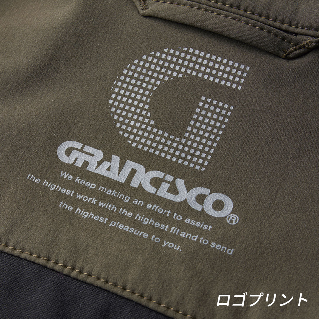 GRANCISCO グランシスコ GCW501 長袖 ジャケット コーデュラ 高強度 耐摩耗 ストレッチ 撥水 軽量 メンズ レディース 秋冬 作業服 作業着