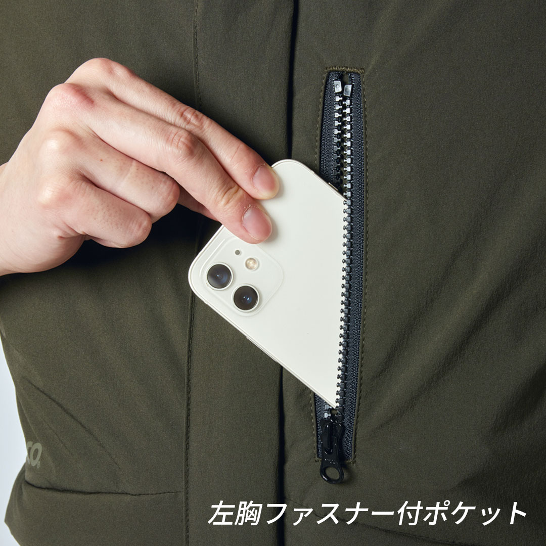 GRANCISCO グランシスコ GCW587 防寒 ベスト コーデュラ 高強度 耐摩耗 ストレッチ 撥水 軽量 中綿 メンズ レディース 秋冬 作業服 作業着