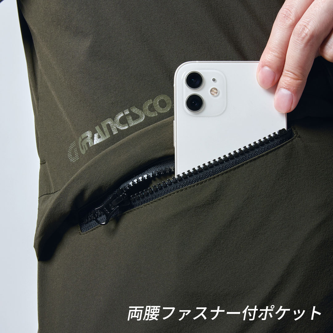 GRANCISCO グランシスコ GCW587 防寒 ベスト コーデュラ 高強度 耐摩耗 ストレッチ 撥水 軽量 中綿 メンズ レディース 秋冬 作業服 作業着