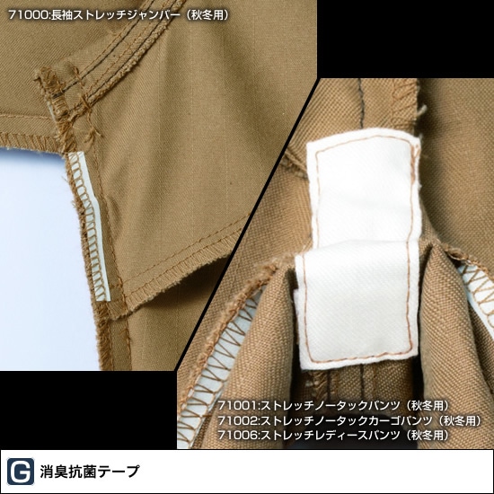 Z-DRAGON ジードラゴン  71001 ストレッチノータックパンツ 秋冬用 