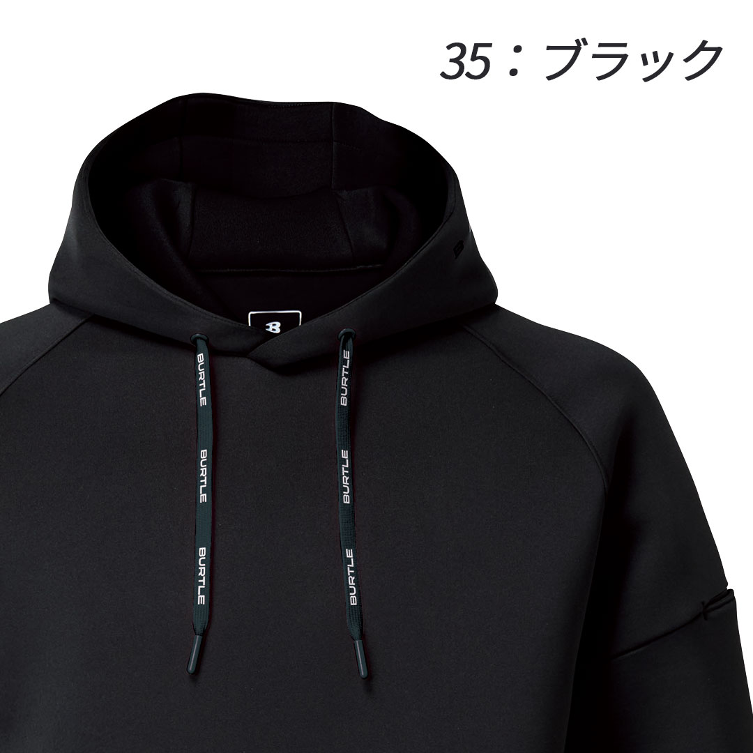 4095 フーディ パーカー バートル BURTLE ストレッチ 保温 吸汗速乾 ダンボールニット メンズ レディース 秋冬 作業服 作業着 2025AW
