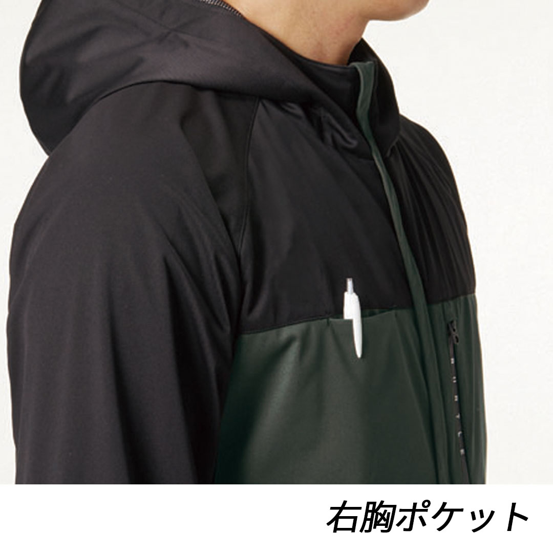 BURTLE バートル 3230 ストレッチ パーカー 軽量 撥水 保温 防風 メンズ レディース 春秋冬 作業服 作業着 バイカラー フーディー