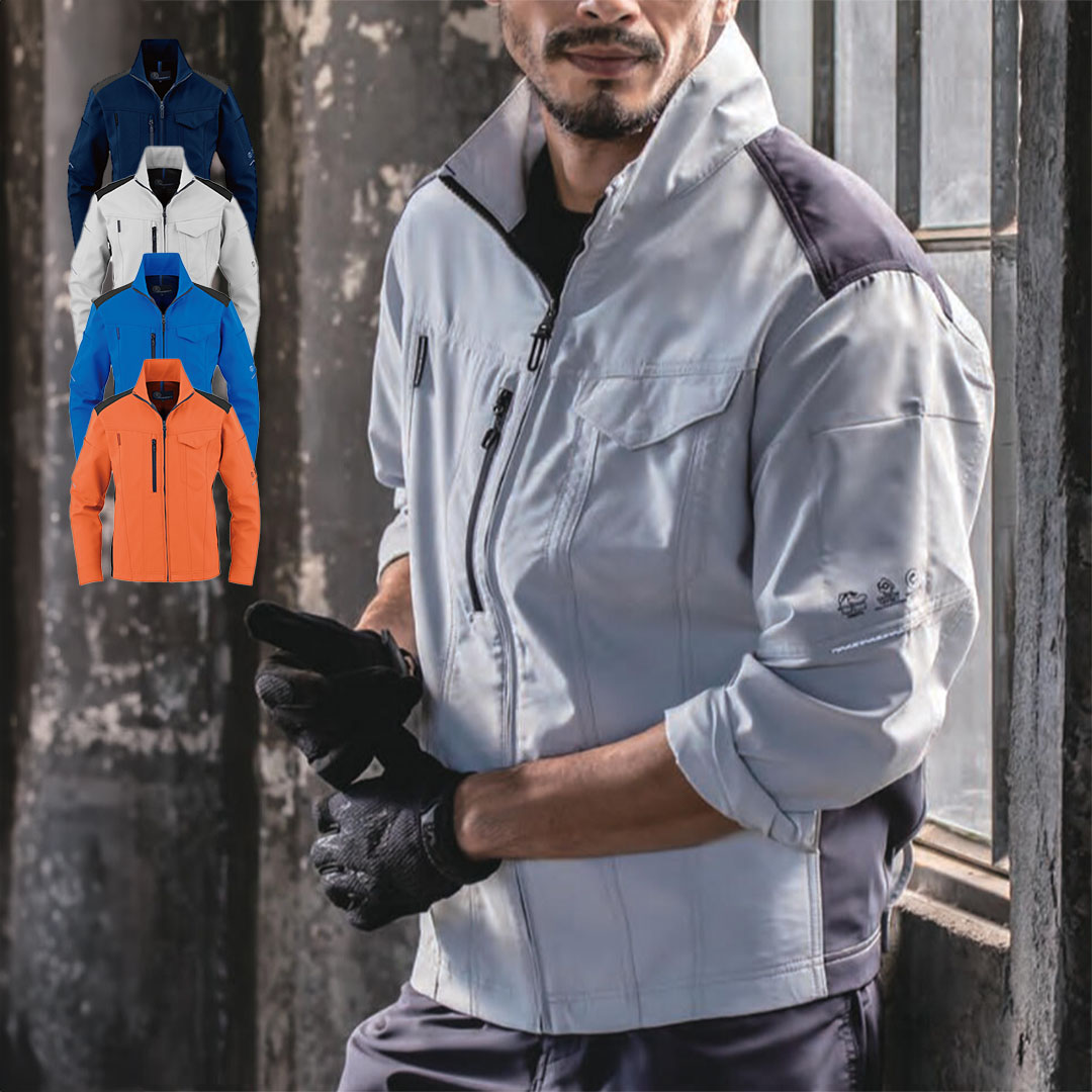 AE9061 長袖 ブルゾン コーコス信岡 ストレッチ 帯電防止 エコ SDGs メンズ レディース 春夏 作業服 作業着 ジャケット ジャンパー 2025SS