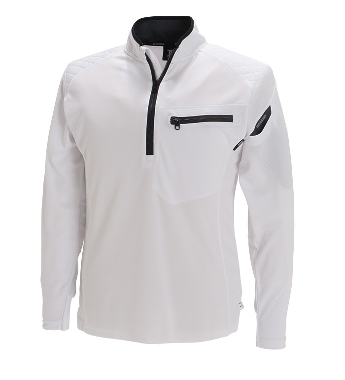 TS DESIGN 846305ワークニットロングシャツ Tシャツ ポロシャツ長袖ハーフジップ