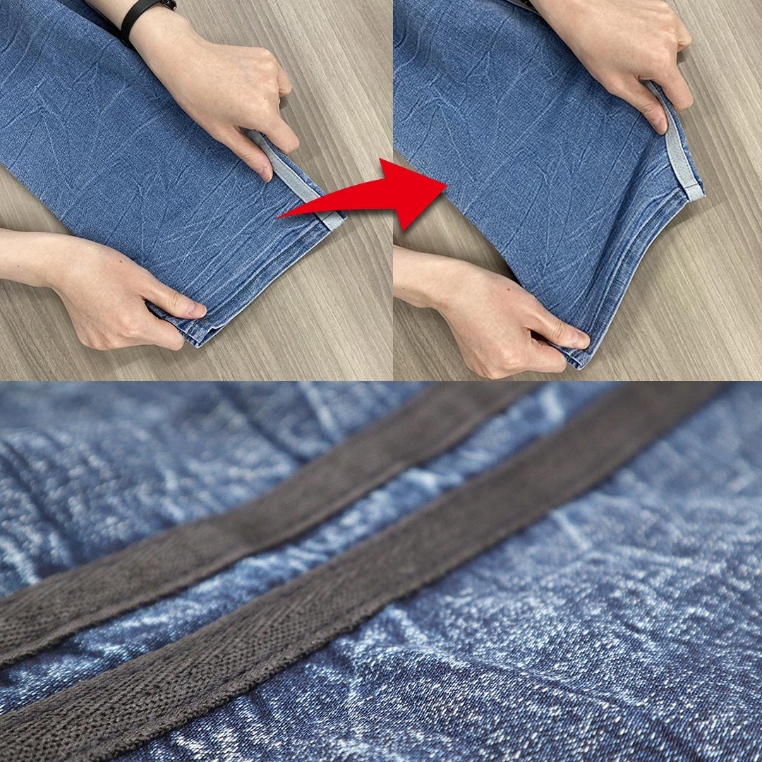GRANCISCO グランシスコ GCA800 ライン入りデニム長袖ジャケット メンズ 春夏秋 ストレッチ 作業服 作業着 ブルゾン ジャンパー