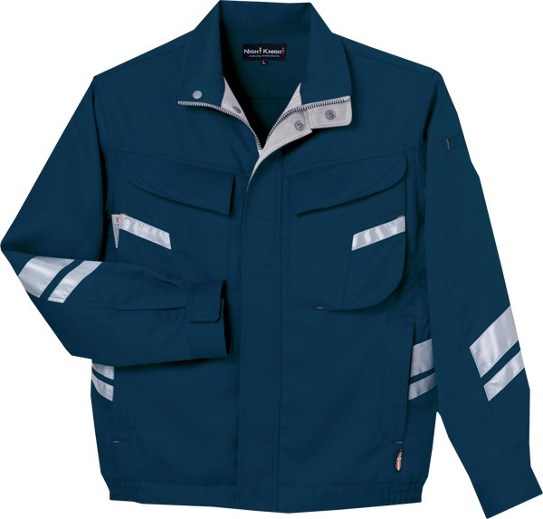 TUN001 反射材付き 長袖 ブルゾン 高視認 メンズ 秋 冬 帯電防止 吸汗