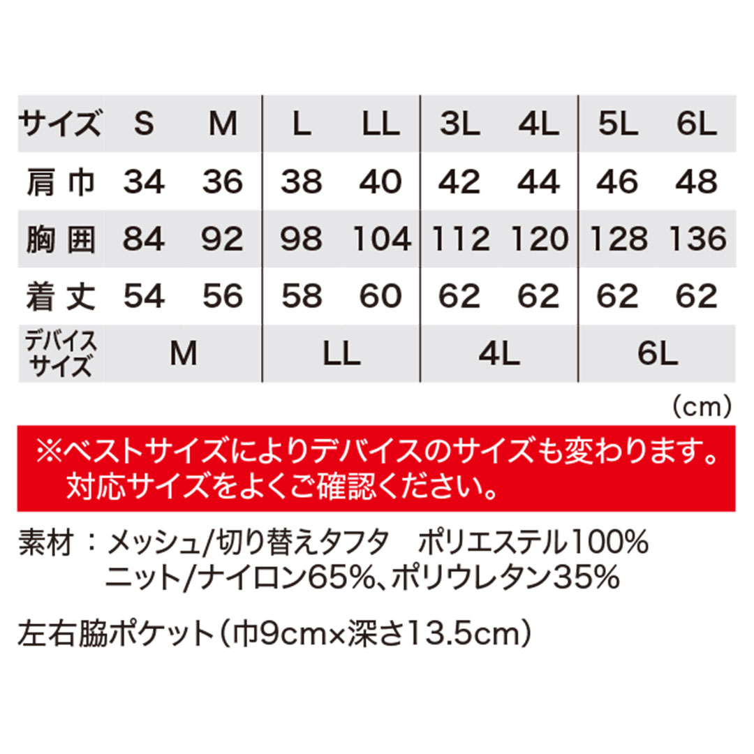 33001ペルチェ冷却ベストセット（ベスト・バッテリー・ペルチェ