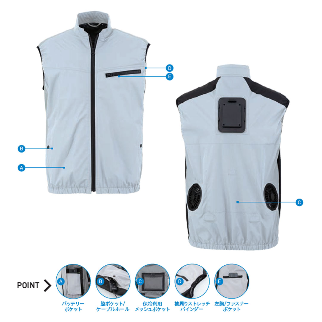 ペルチェ ベスト 冷却ブレート付き 空調ファン搭載 楽天市場】冷却ベスト ペルチェベスト 冷却プレート 次世代空調