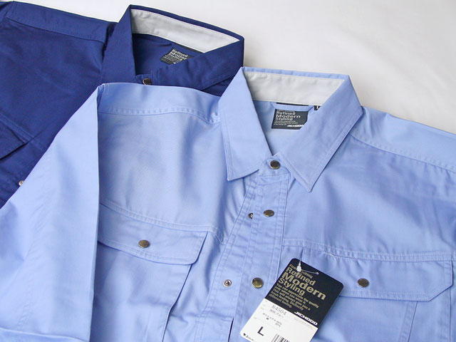 84504 長袖 シャツ メンズ 春 夏 ベーシック 帯電防止 3L 4L 5L 6L