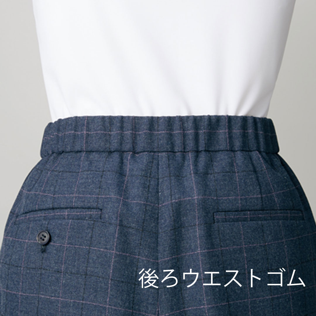 YUKI TORII テーパードパンツ チェック柄 レディース 事務服 オフィス 制服 春 秋 冬 秋冬 2024SS