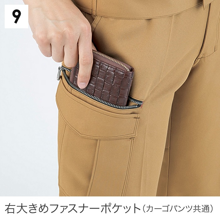 ANDARE SCHIETTI アンドレスケッティ  A8176 ワンタックカーゴパンツ 秋冬用 メンズ レディース JIS規格制電 脇ゴム仕様作業服 作業着 ズボン