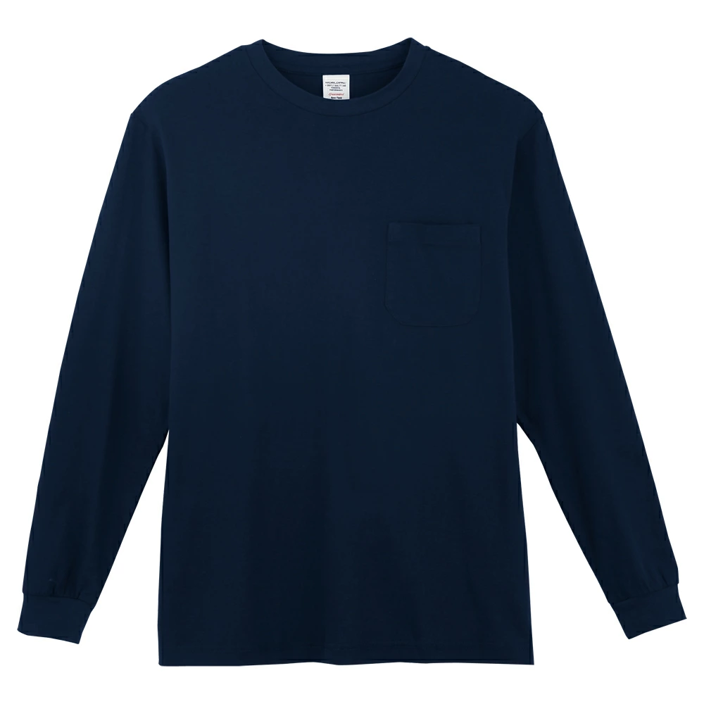 3018 長袖 ハイネック シャツ メンズ 春 秋 冬 綿100% Uネック