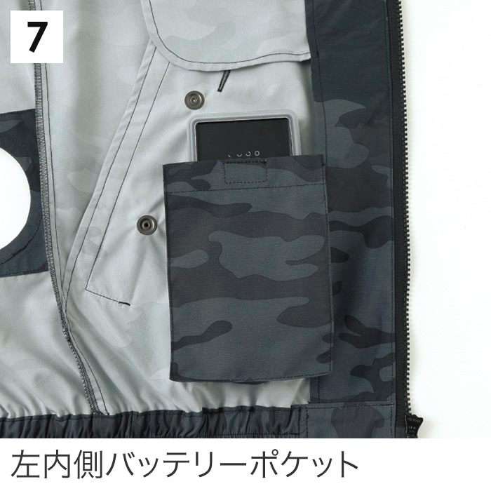 空調風神服KU96990 ベストバッテリー ファン コード別売りメンズ 作業