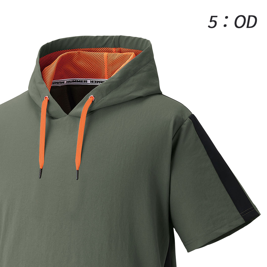 28559 レヴスキンズ半袖フーディー HUMMER ハマー 吸汗速乾 超軽量 メンズ 春夏 作業服 作業着 2024SS