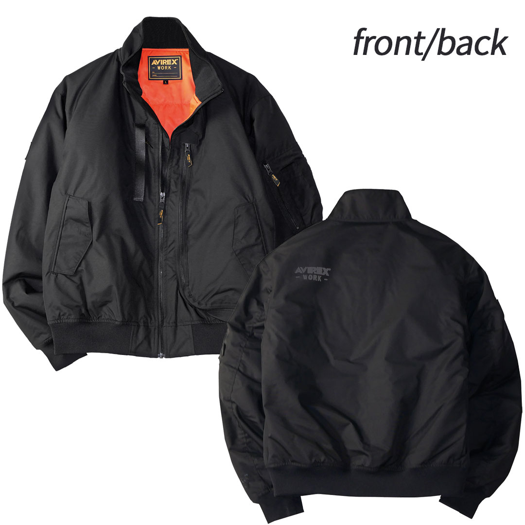 AV501 防寒 フライトジャケット アヴィレックス 保温 メンズ 秋冬 クロダルマ 作業服 作業着 ジャケット ジャンパー ブルゾン 2025AW
