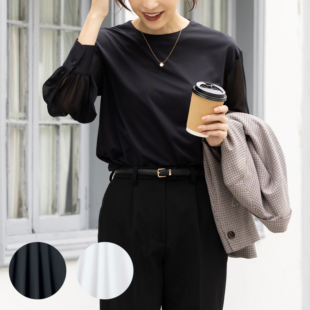 YUKI TORII プルオーバーブラウス レディース 事務服 オフィス 制服 春 夏 秋 春夏 吸汗速乾 抗菌 抗ウイルス 紫外線カット ノーアイロン 2024SS