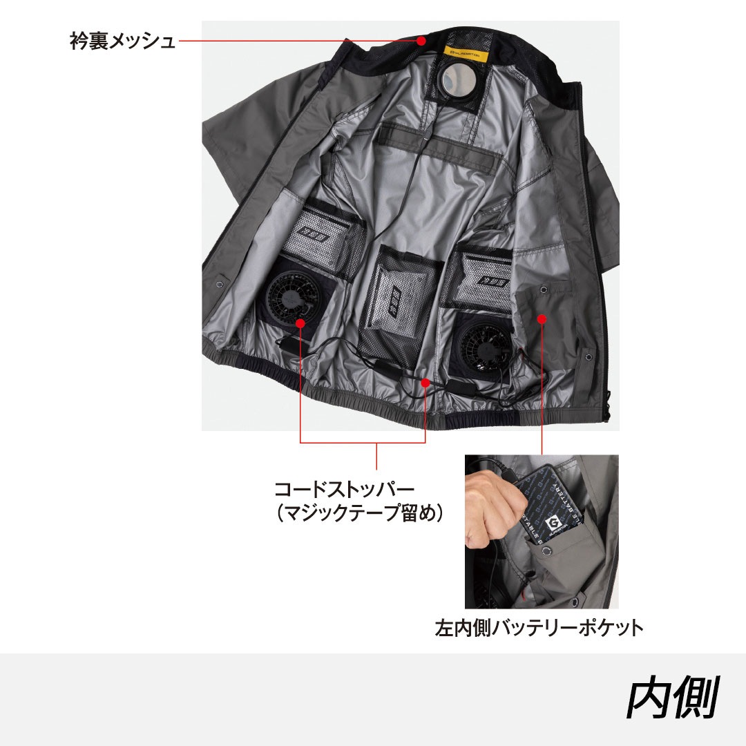 G4040 半袖 ブルゾン (ウェアのみ) グラディエーター 2025SS ボルトクール ペルチェ対応モデル