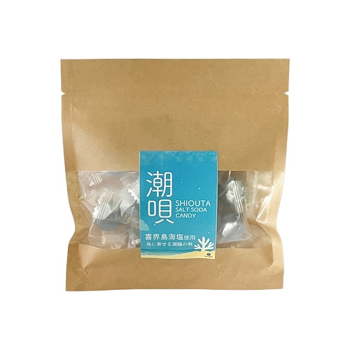 潮唄(しおうた) 塩ソーダ飴<喜界島海塩使用> 10個入り【宜-よろし-】<レターパックプラス>