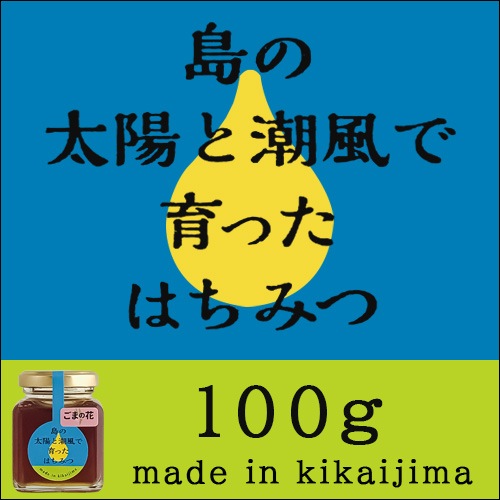 島の太陽と潮風で育ったはちみつ～ごまの花～100g［喜界島薬草農園］