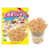 菌床きのこ栽培セット”でるまっしゅ” えのきたけ 【セット内容：えのきたけ菌床ブロック、日向土、説明書、ビニール袋】|栽培セット