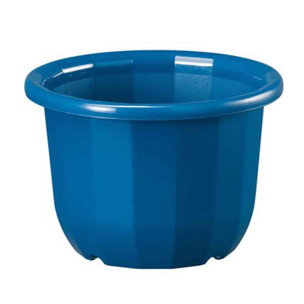 中輪鉢 色：ブルー【資材 8号】