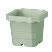 つる鉢(角型) 色：グリーン【資材 6号】|用土肥料・園芸資材