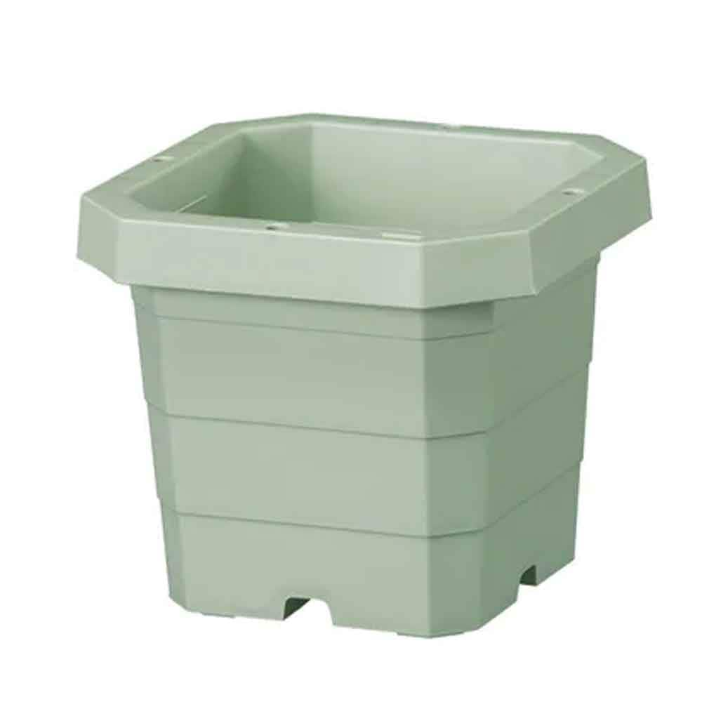 つる鉢(角型) 色：グリーン【資材 6号】