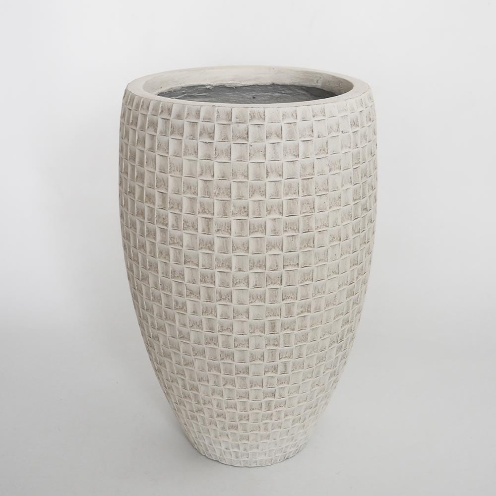 鉢カバー コンカッセロング 【鉢カバー ホワイト／1個売り】