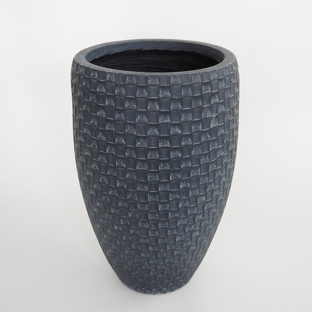 鉢カバー コンカッセロング 【鉢カバー ブラック／1個売り】