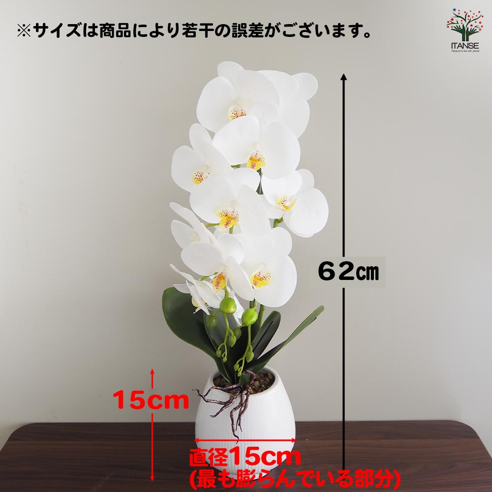 白い胡蝶蘭 造花 胡蝶蘭 造花 白 / 鉢 西陣織 ピンク - 京都で胡蝶蘭と西陣織融合