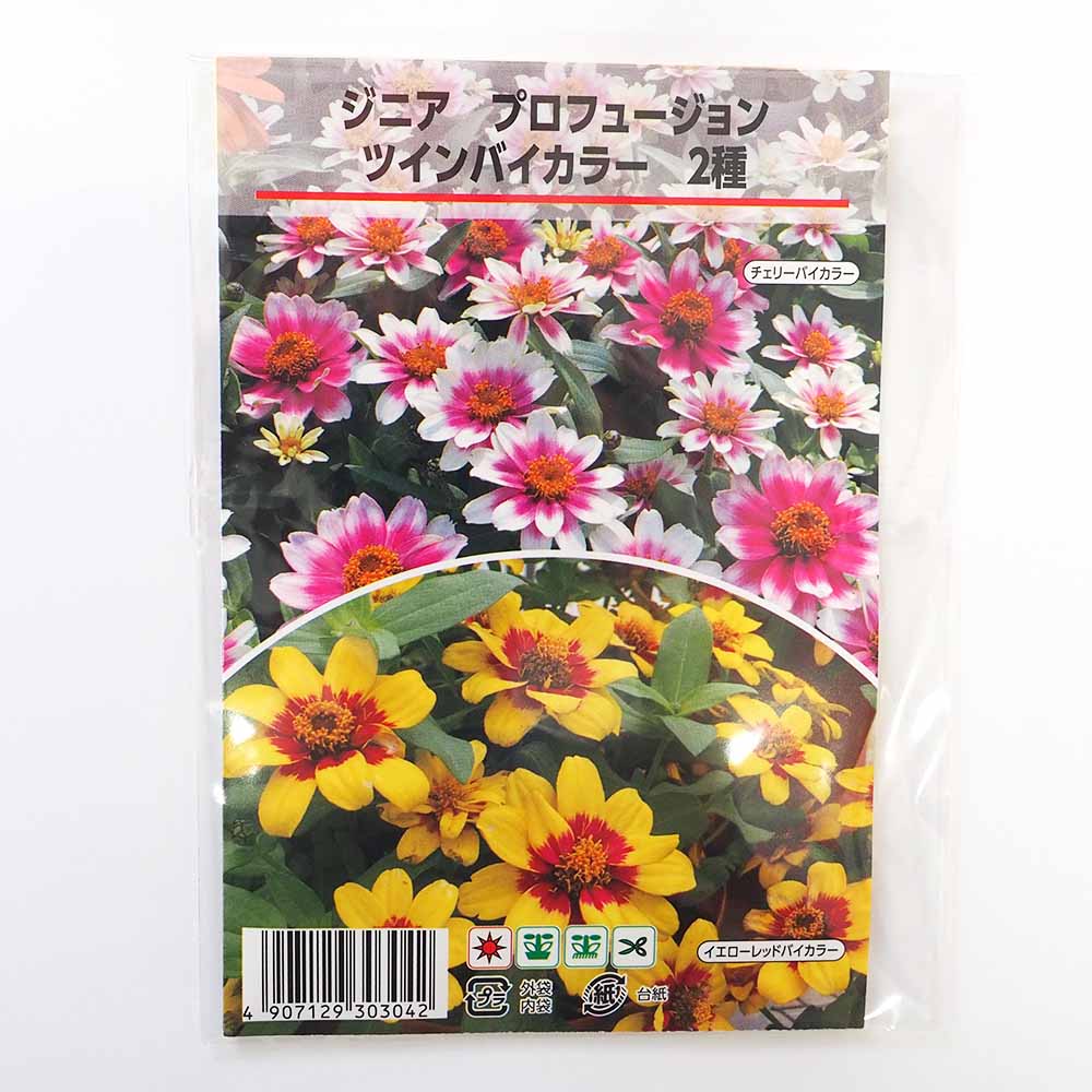 種子 ジニア プロフュージョンツインバイカラー 【 各約18粒／1袋売り