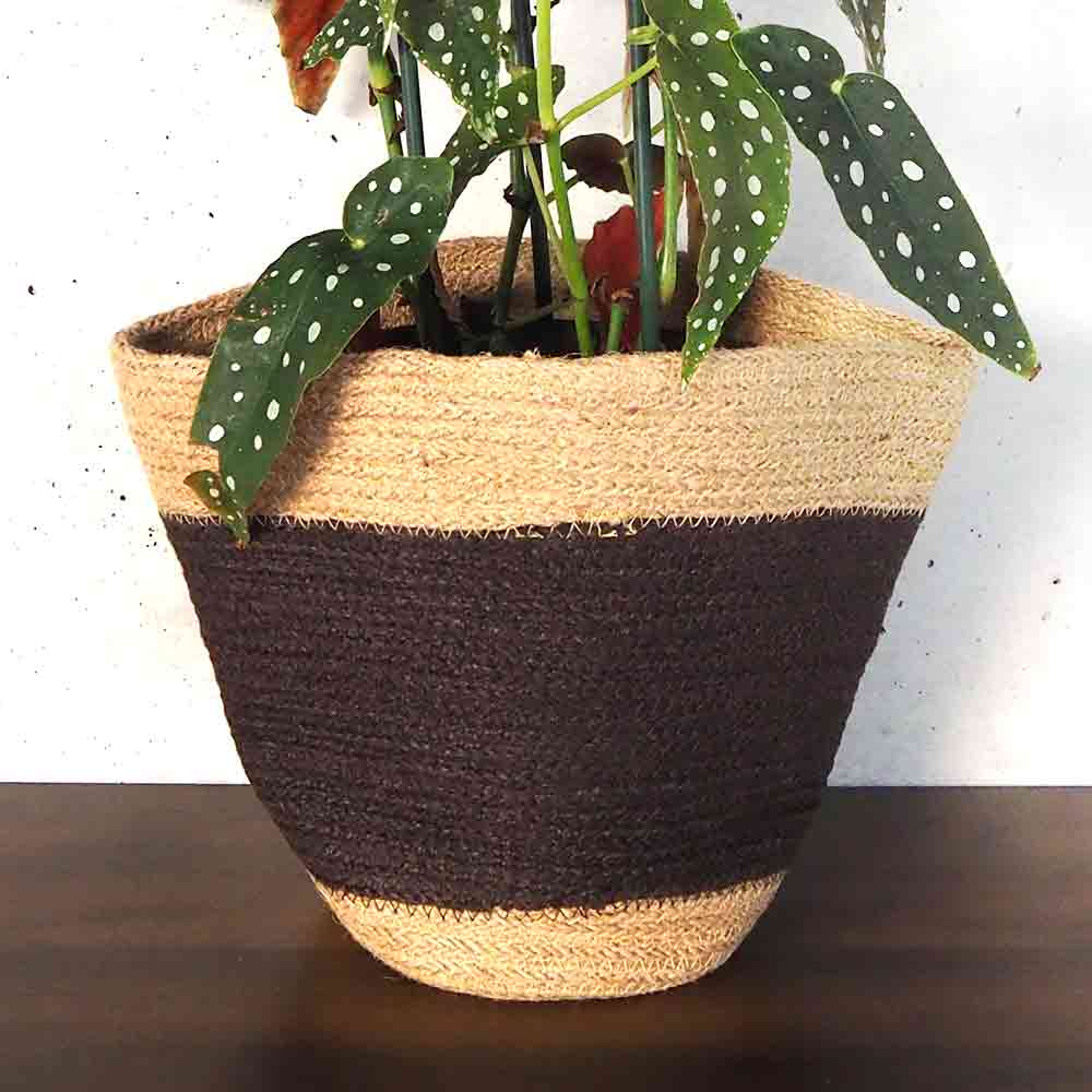 鉢カバー ジュートバスケット ブラウン  【鉢カバー Lサイズ／1個売り】