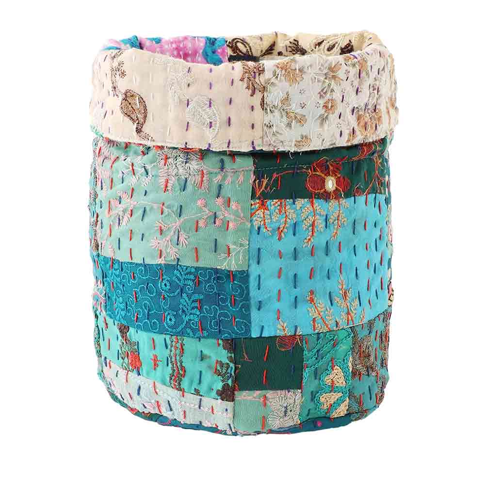 鉢カバー ラリーカンバディア バスケット ターコイズ 【鉢カバー Lサイズ／1個売り】