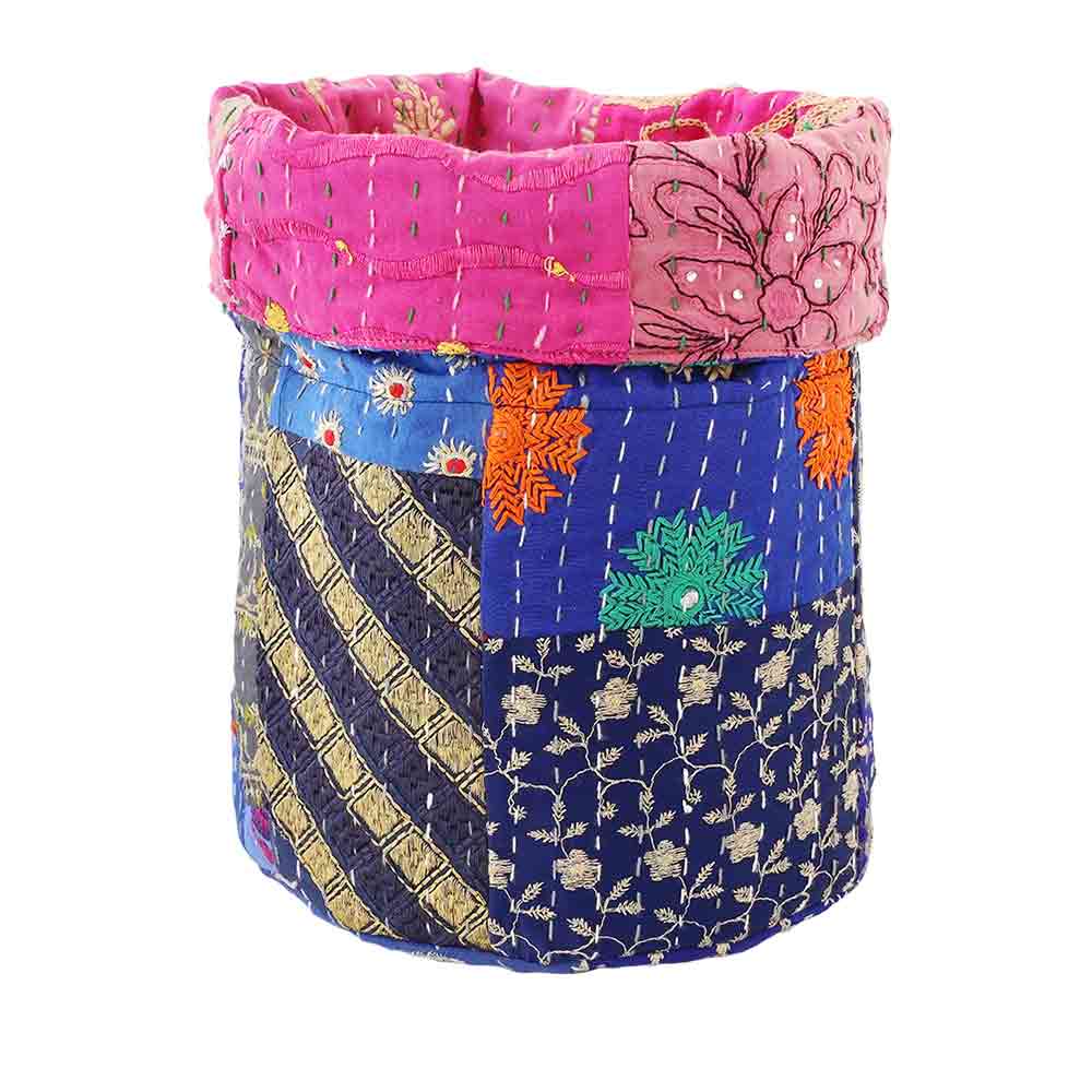 鉢カバー ラリーカンバディア バスケット ネイビー 【鉢カバー Lサイズ／1個売り】