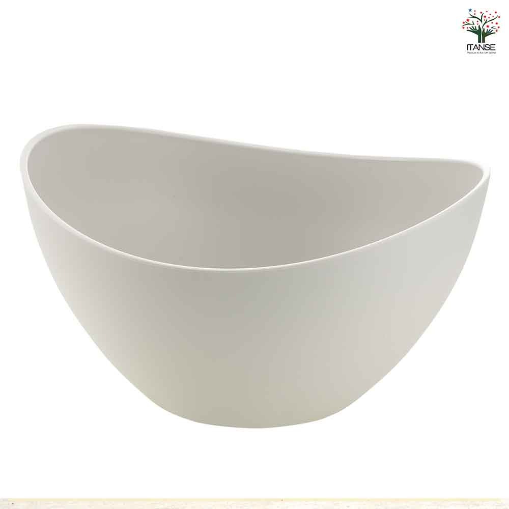 ギャザリン ボウル ホワイト 【資材 Sサイズ 季節の花苗＆カラーリーフ寄せ植え風 投げ込みAセット】