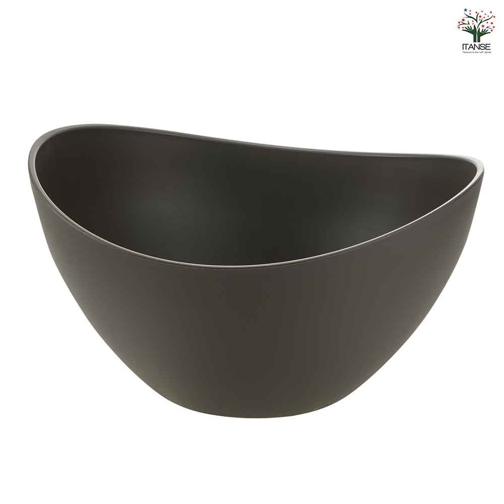 ギャザリン ボウル ダークグレー 【資材 Sサイズ 季節の花苗＆カラーリーフ寄せ植え風 投げ込みAセット】