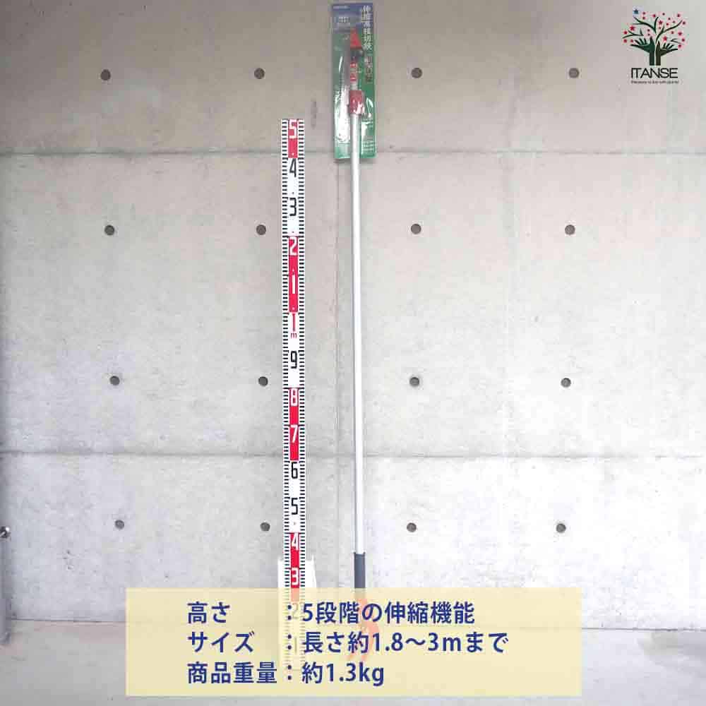 伸縮式 高枝切バサミ  【園芸用はさみ 便利・園芸グッズ／1個売り】