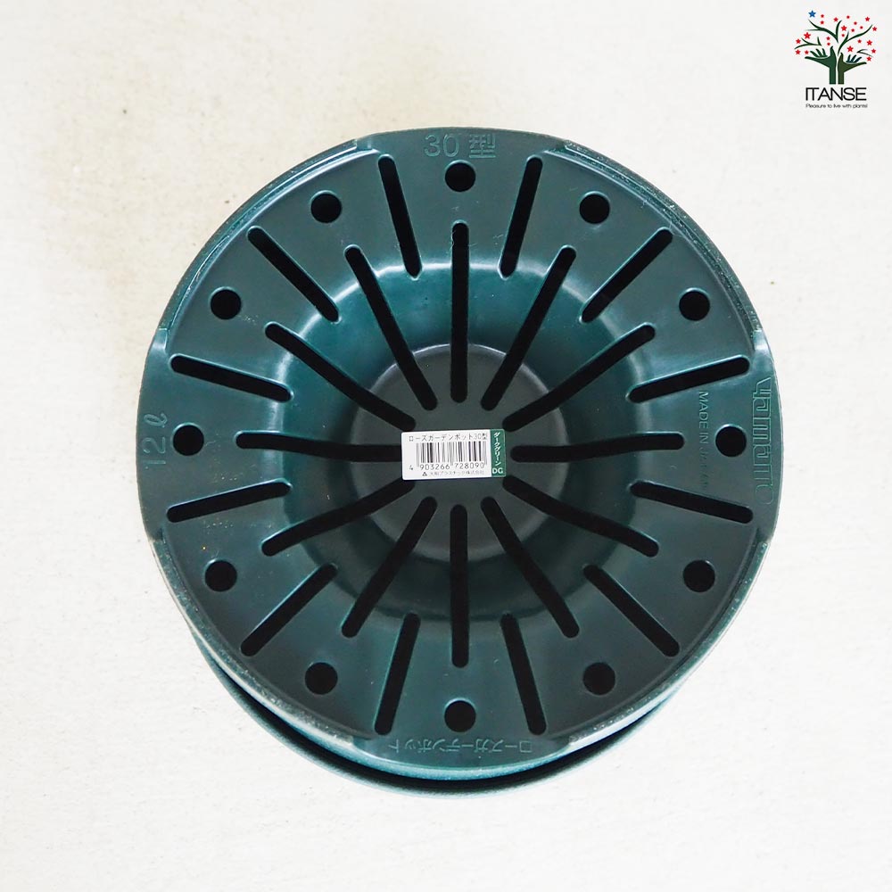 ローズガーデンポット 色：ダークグリーン【資材 30型】