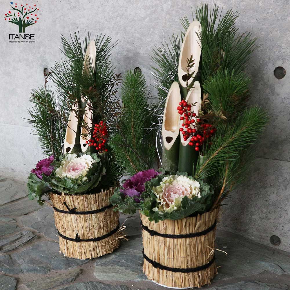 モダン門松＊ホワイト×ゴールド＊お正月飾り お正月飾り 門松 白