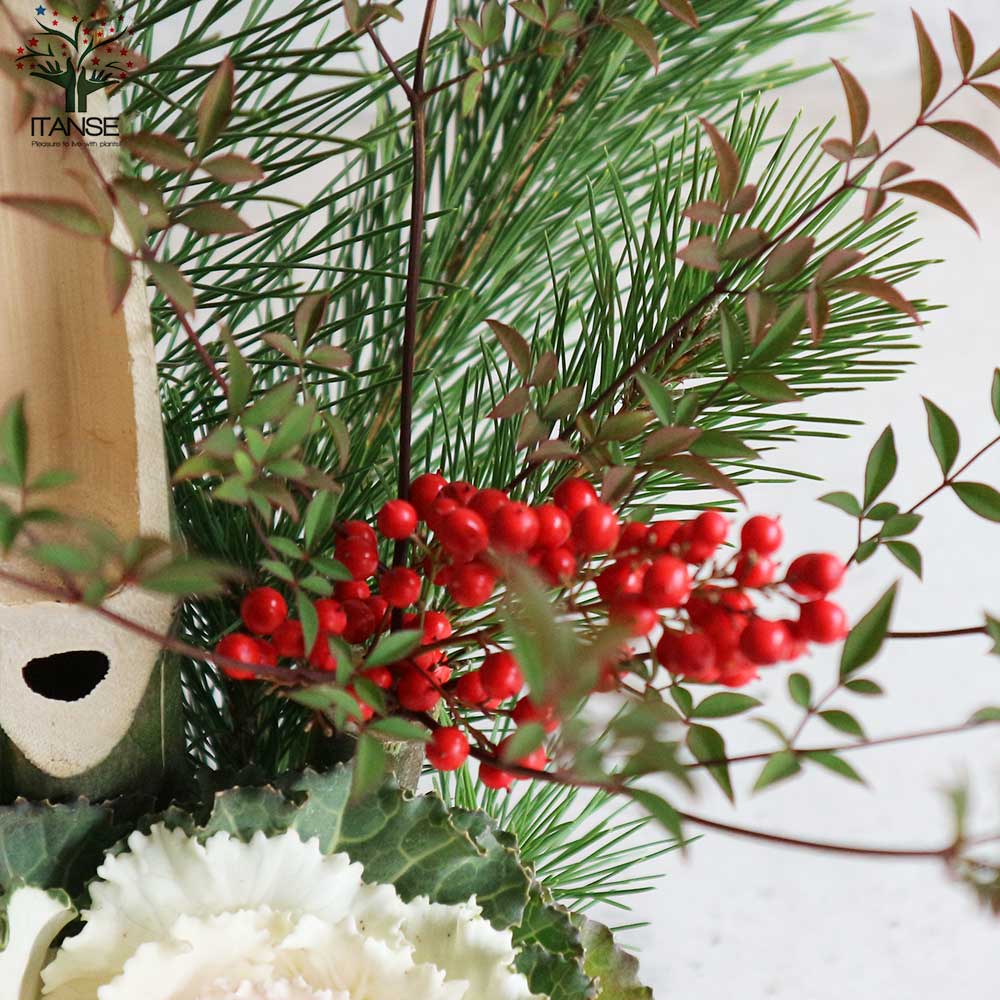 12月25日入荷 お正月飾り 門松(かどまつ) こも巻【正月飾り （サイズイメージ：高さ約60～70cm×幅約27～37cm×奥行約24～27cm）】