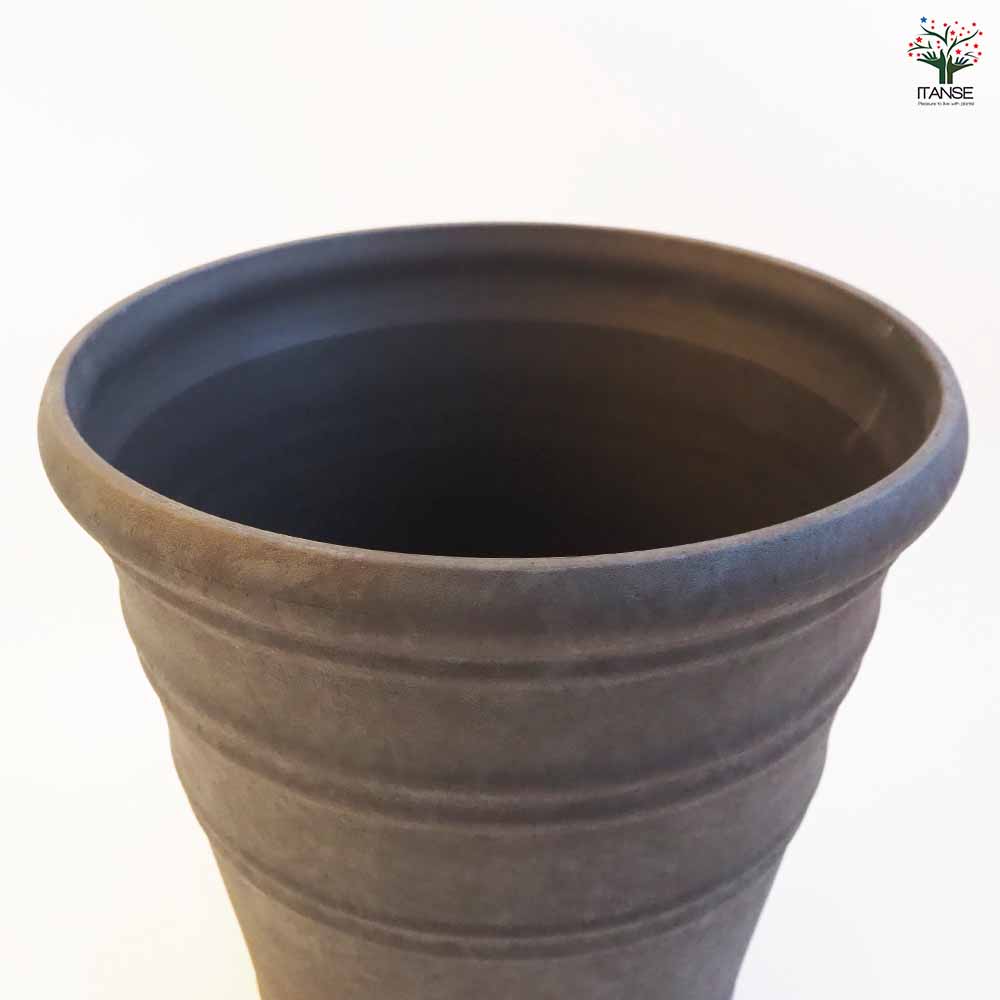 鉢カバー 鉢 トロワグレイブサークルSブラック 【鉢カバー ／1個売り