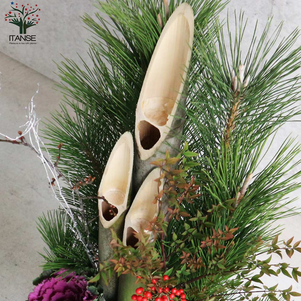 12月25日入荷 お正月飾り 門松(かどまつ) プラスチック鉢【正月飾り （サイズイメージ：高さ約75cm×幅約35～38cm×奥行約25cm）】