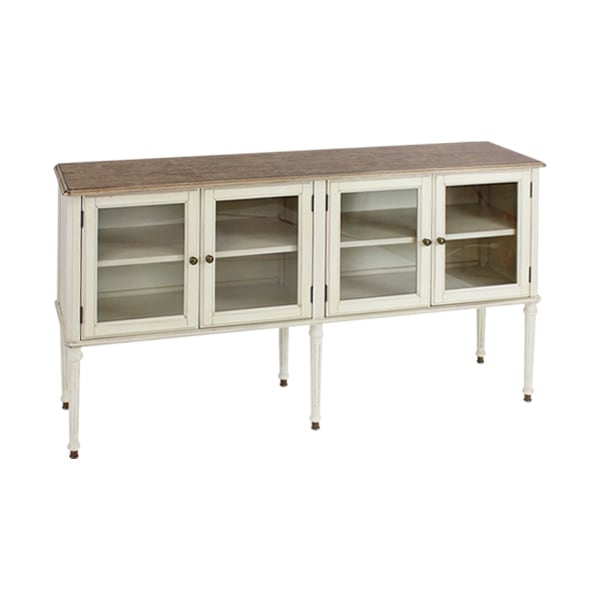 アンティーク調,サイドキャビネット,W約160×D約40×H約86cm,ホワイト